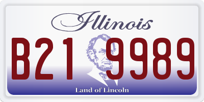 IL license plate B219989