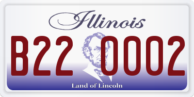 IL license plate B220002