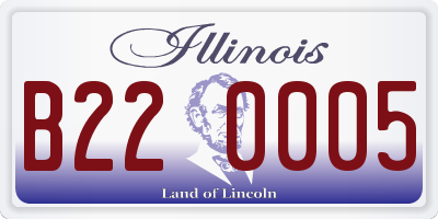 IL license plate B220005
