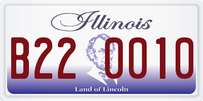 IL license plate B220010
