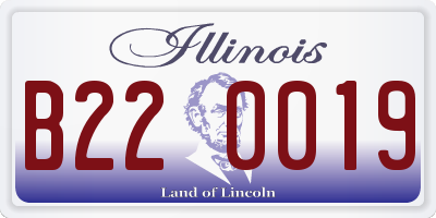 IL license plate B220019