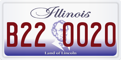 IL license plate B220020