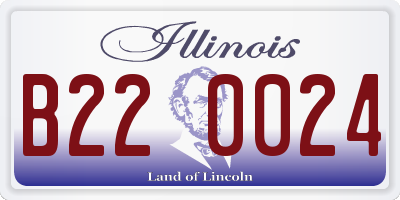 IL license plate B220024