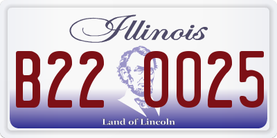 IL license plate B220025