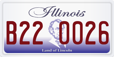 IL license plate B220026