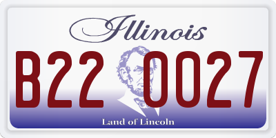 IL license plate B220027
