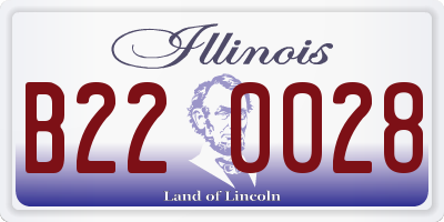 IL license plate B220028