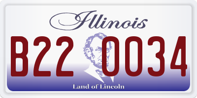 IL license plate B220034