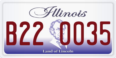 IL license plate B220035