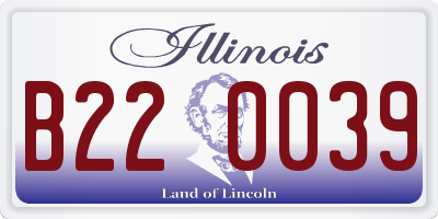 IL license plate B220039