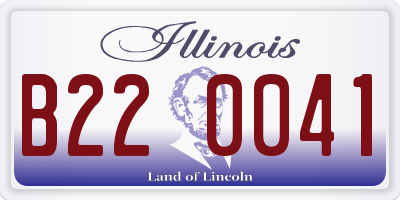 IL license plate B220041