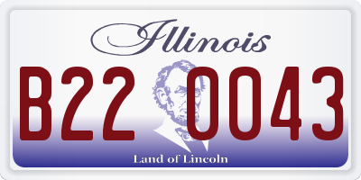 IL license plate B220043