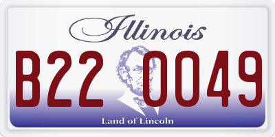 IL license plate B220049