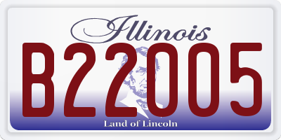 IL license plate B22005