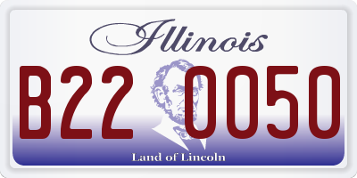 IL license plate B220050