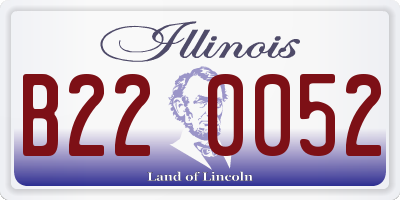 IL license plate B220052