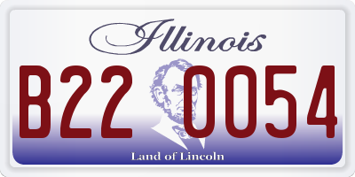 IL license plate B220054
