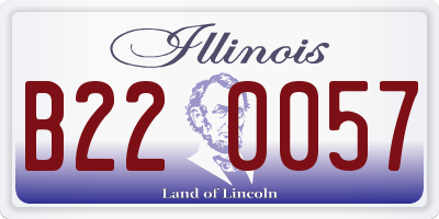 IL license plate B220057