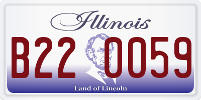 IL license plate B220059
