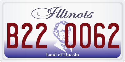 IL license plate B220062