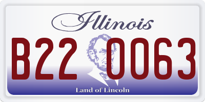 IL license plate B220063