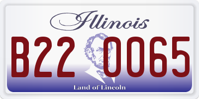 IL license plate B220065
