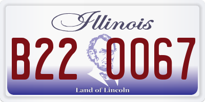 IL license plate B220067