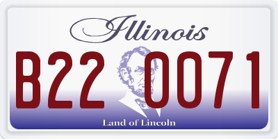 IL license plate B220071
