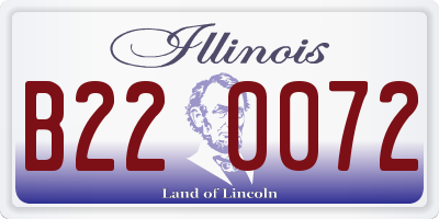 IL license plate B220072