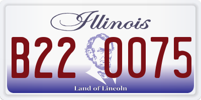 IL license plate B220075
