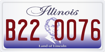 IL license plate B220076
