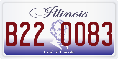 IL license plate B220083