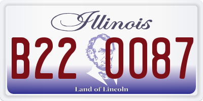 IL license plate B220087