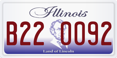 IL license plate B220092