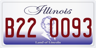 IL license plate B220093