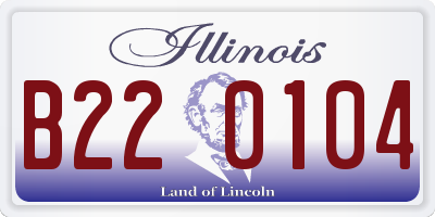 IL license plate B220104