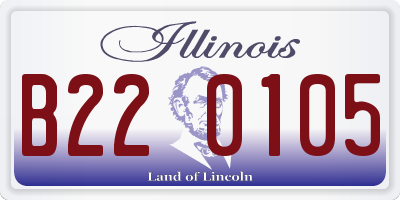 IL license plate B220105