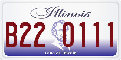 IL license plate B220111