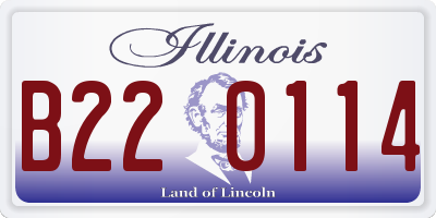 IL license plate B220114