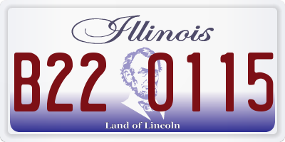 IL license plate B220115