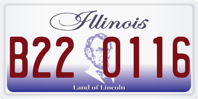 IL license plate B220116