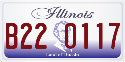 IL license plate B220117
