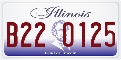 IL license plate B220125