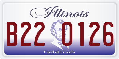 IL license plate B220126