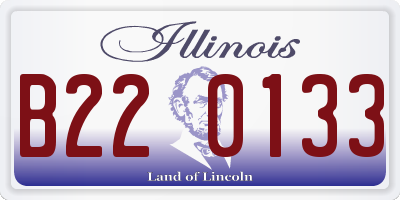 IL license plate B220133