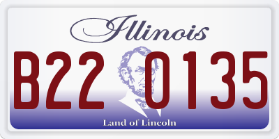 IL license plate B220135