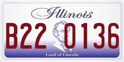 IL license plate B220136