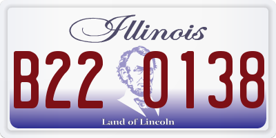 IL license plate B220138