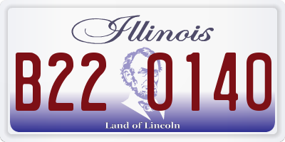 IL license plate B220140