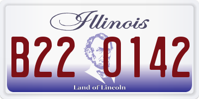 IL license plate B220142